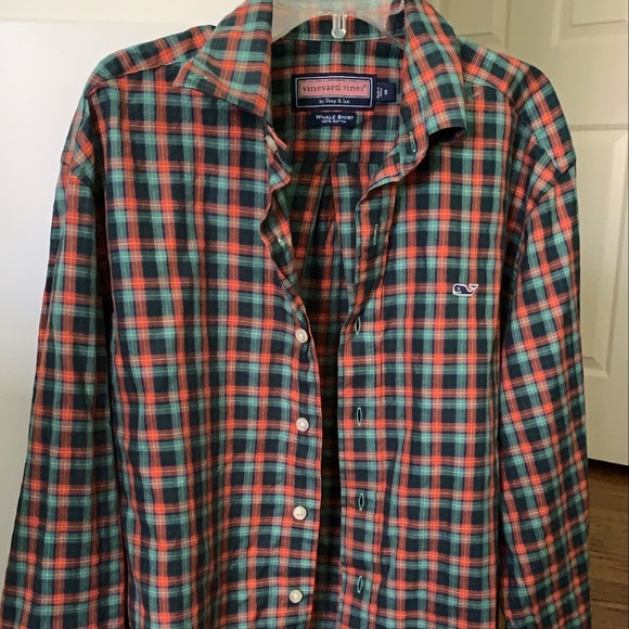 Vineyard Vines Plaid Whale Button Down Shirt - Picture 7 of 7